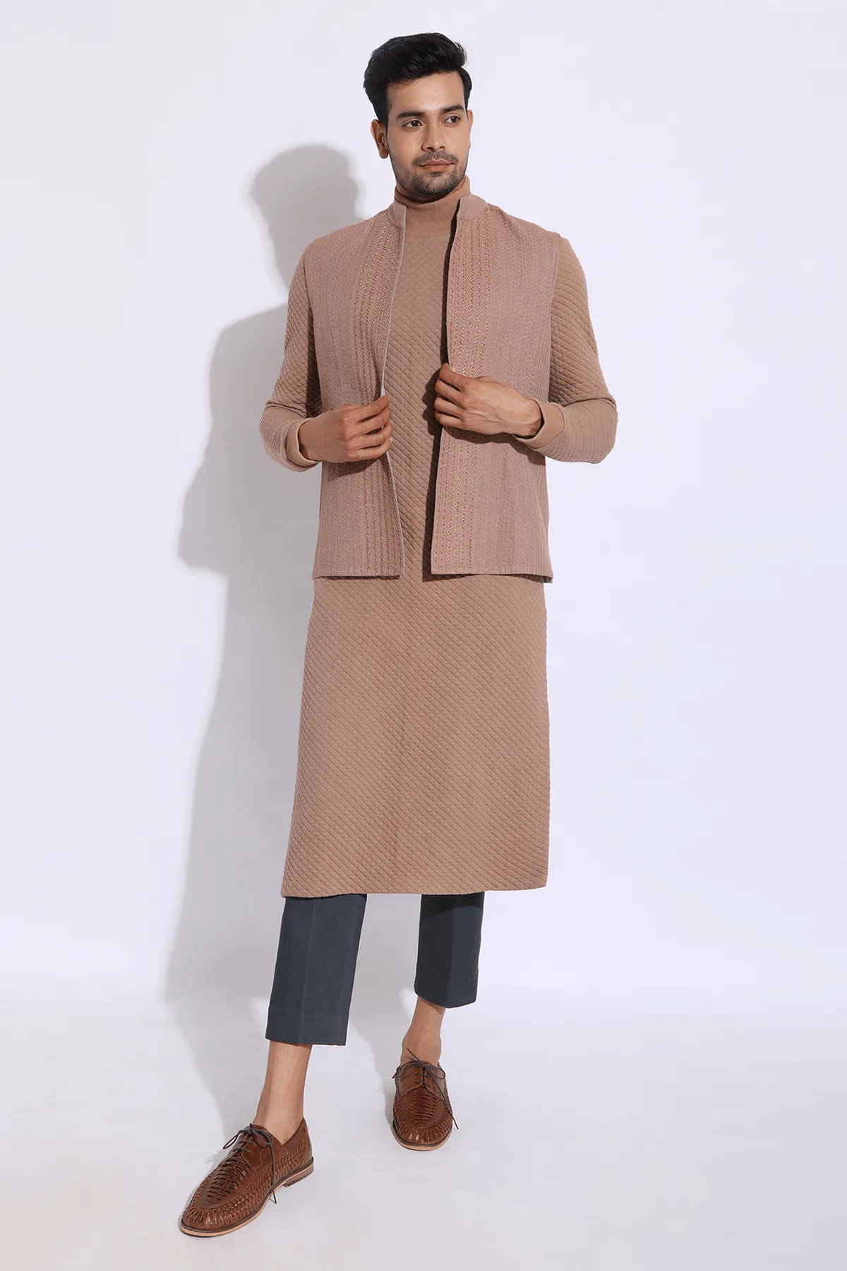 Textured Bandi Jacket