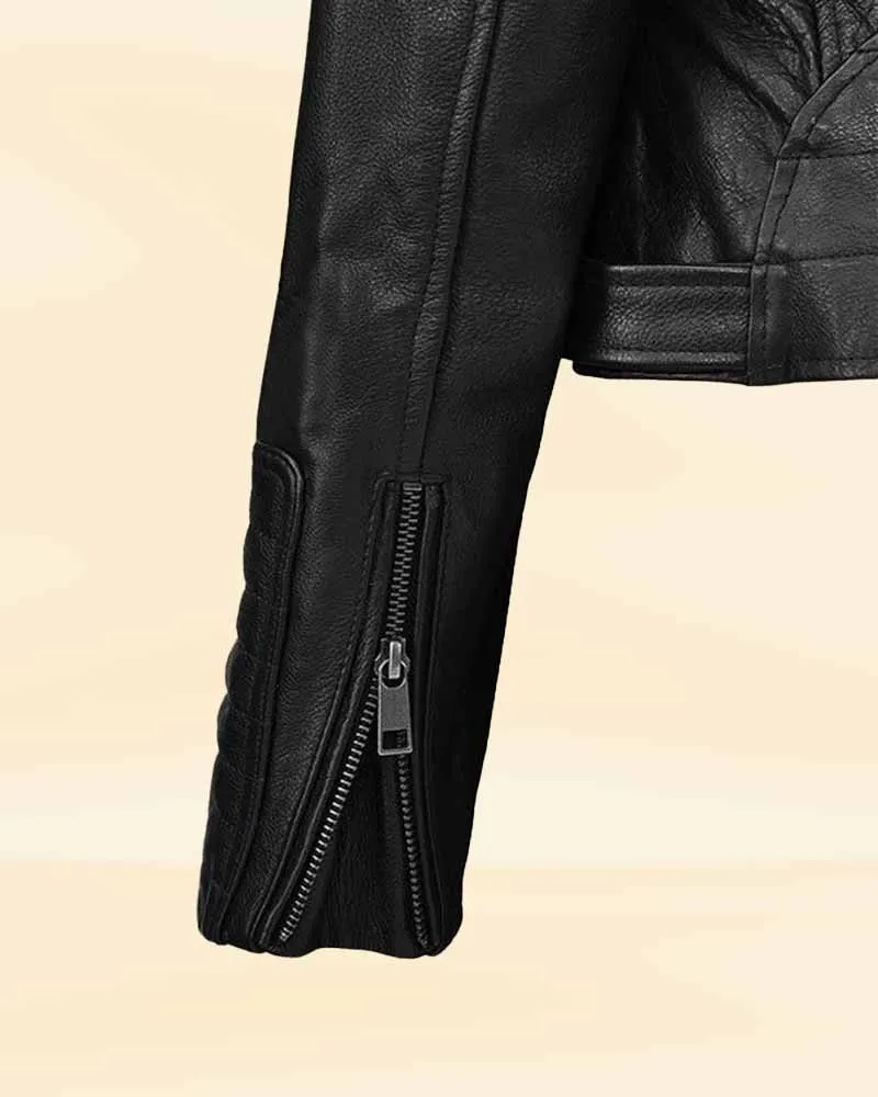 The Cozy Stitch leather jacket