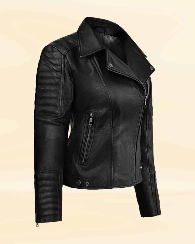 The Cozy Stitch leather jacket