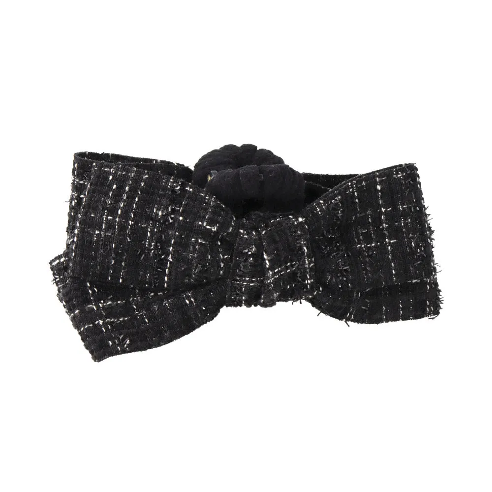 Tweed Bow Hair Claw