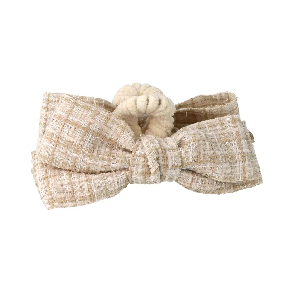 Tweed Bow Hair Claw