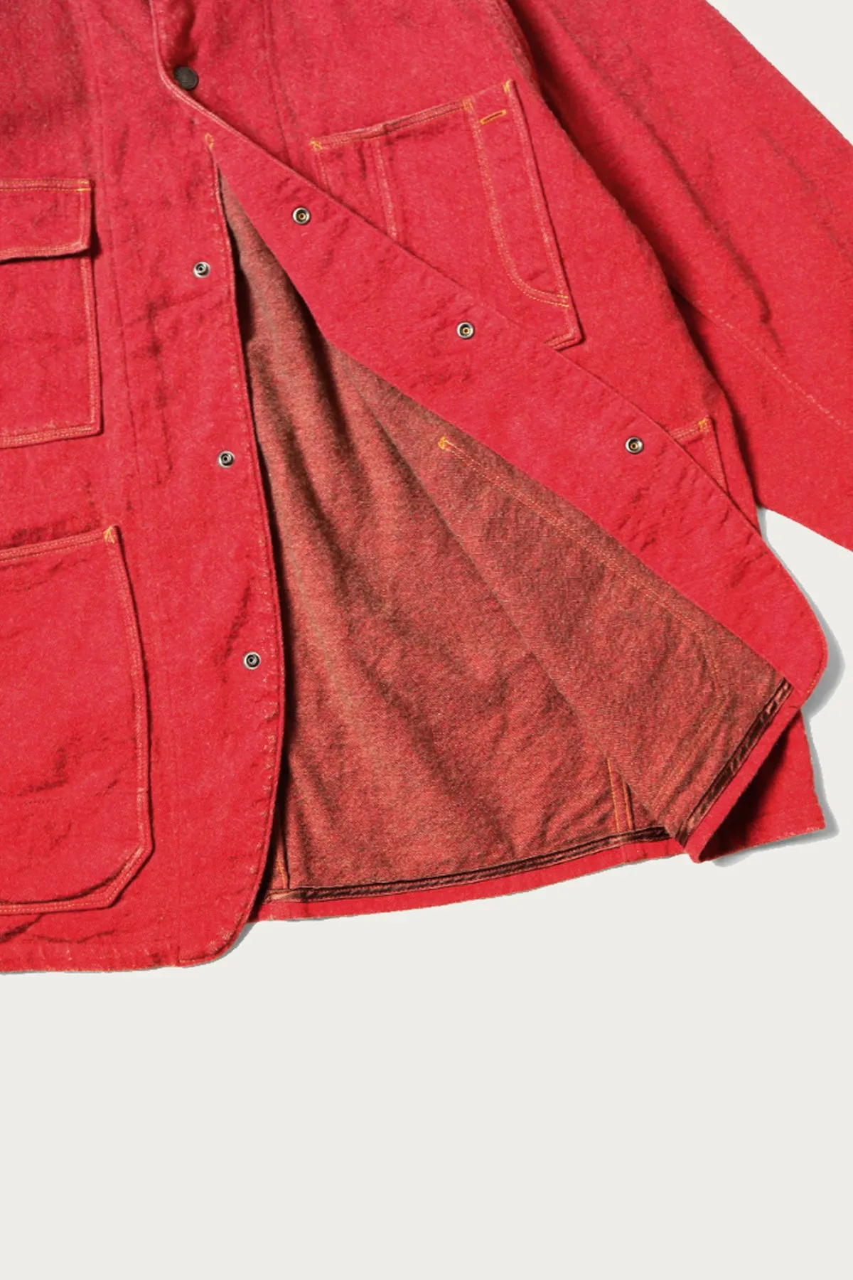 Twill Aging-Wool CACTUS Coverall - Red