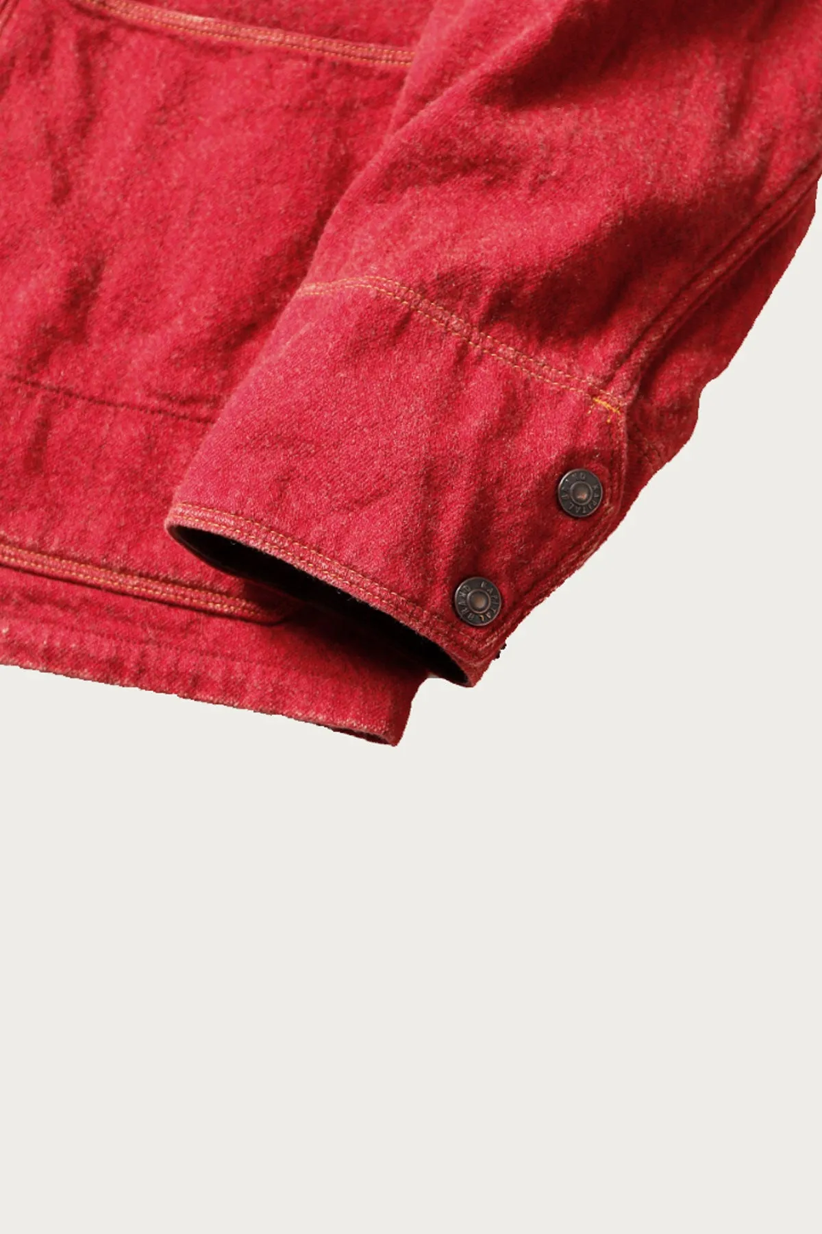 Twill Aging-Wool CACTUS Coverall - Red