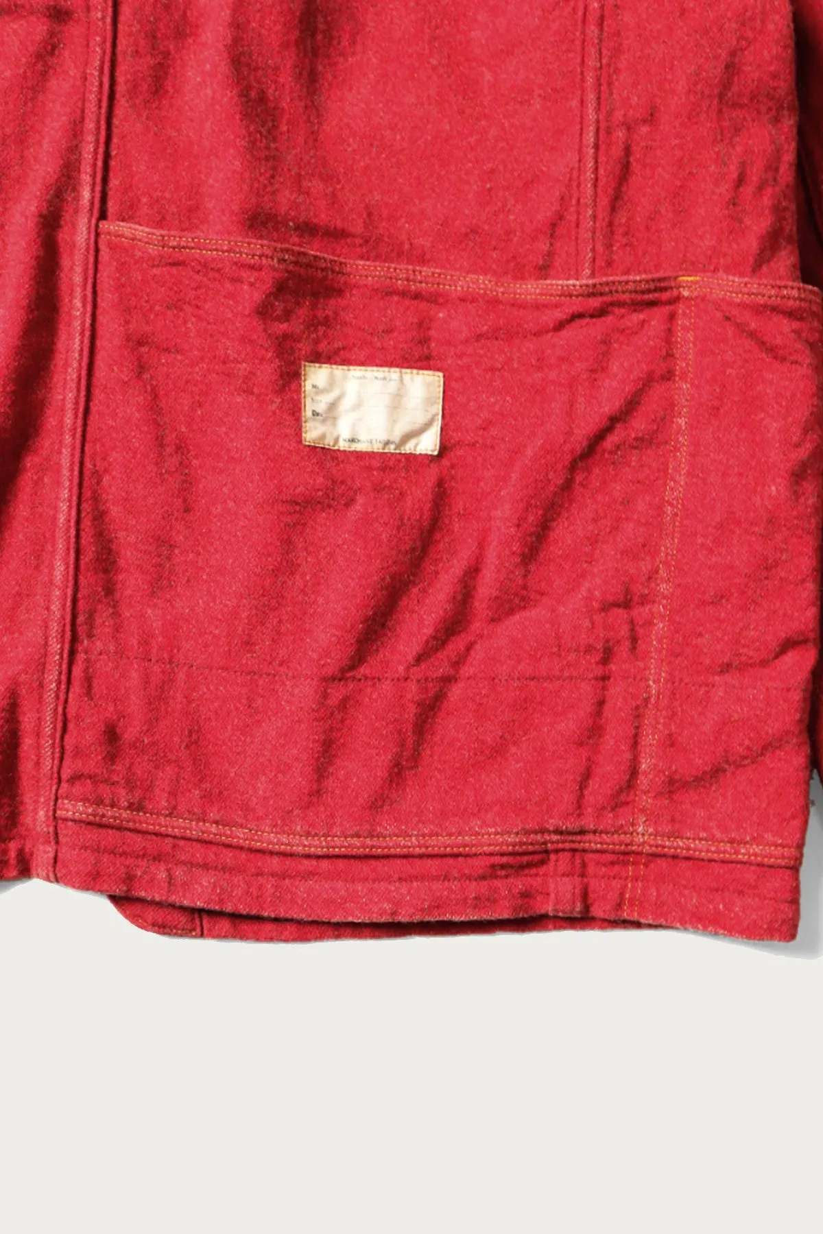 Twill Aging-Wool CACTUS Coverall - Red