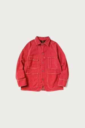 Twill Aging-Wool CACTUS Coverall - Red