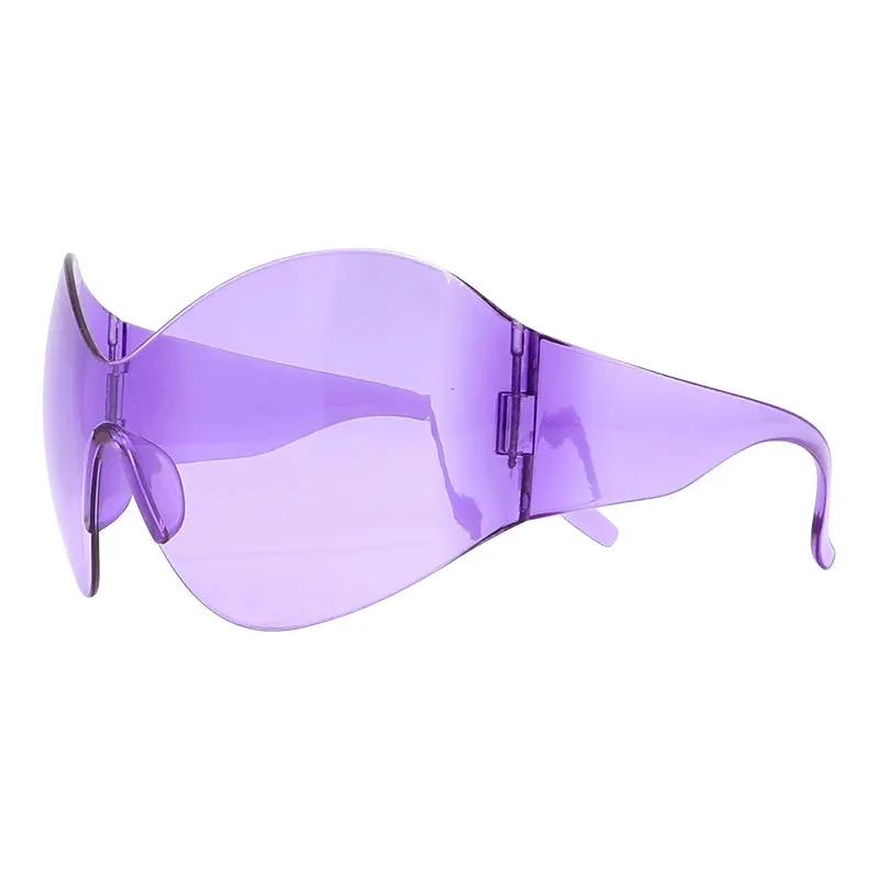 Unisex Steampunk Oversized Sunglasses- Designed w/ Futuristic Technology, Y2k Punk Vibe.