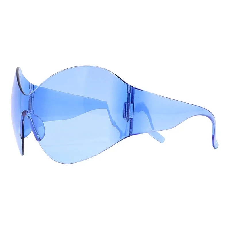 Unisex Steampunk Oversized Sunglasses- Designed w/ Futuristic Technology, Y2k Punk Vibe.