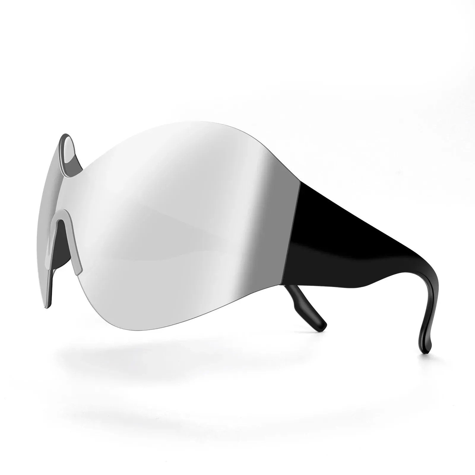 Unisex Steampunk Oversized Sunglasses- Designed w/ Futuristic Technology, Y2k Punk Vibe.