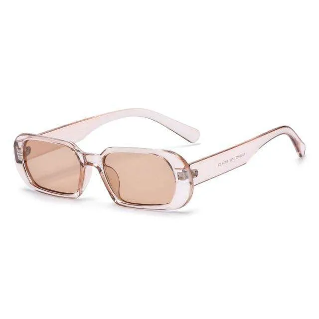 Vintage Rectangle Candy Colour Sunglasses