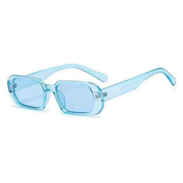 Vintage Rectangle Candy Colour Sunglasses