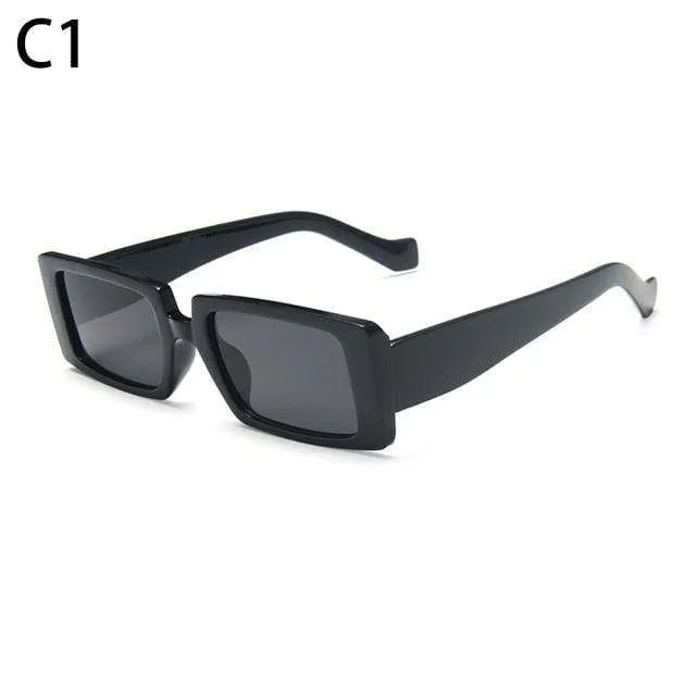 Vintage Rectangle Candy Colour Sunglasses