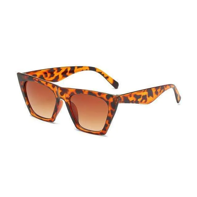 Vintage Rectangle Candy Colour Sunglasses