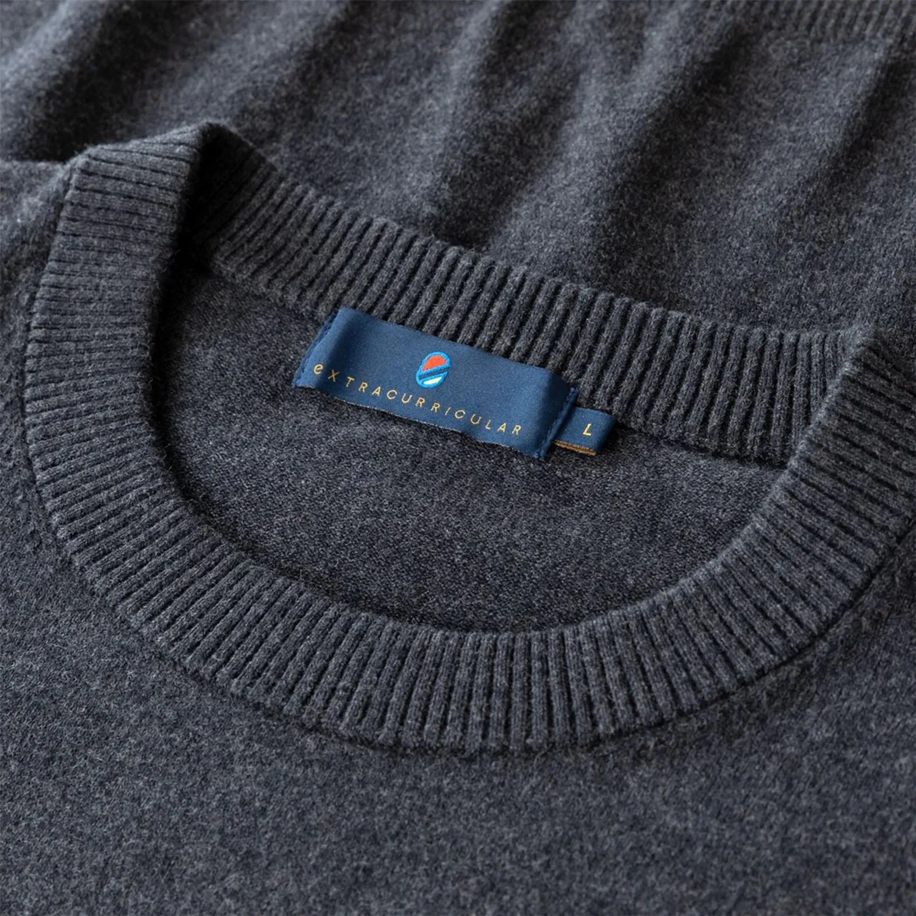 Wilcox Crew Neck Sweater Heather Charcoal - W24