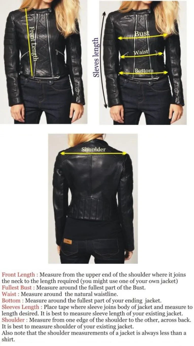 Women Biker Diamond Black Quilted KAY MICHAEL Leather Jacket