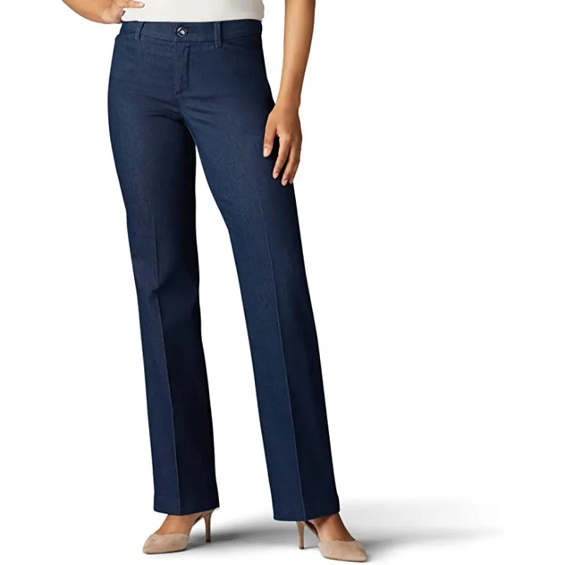 Women Mid Rise Flex Motion Regular Fit Trouser Pant
