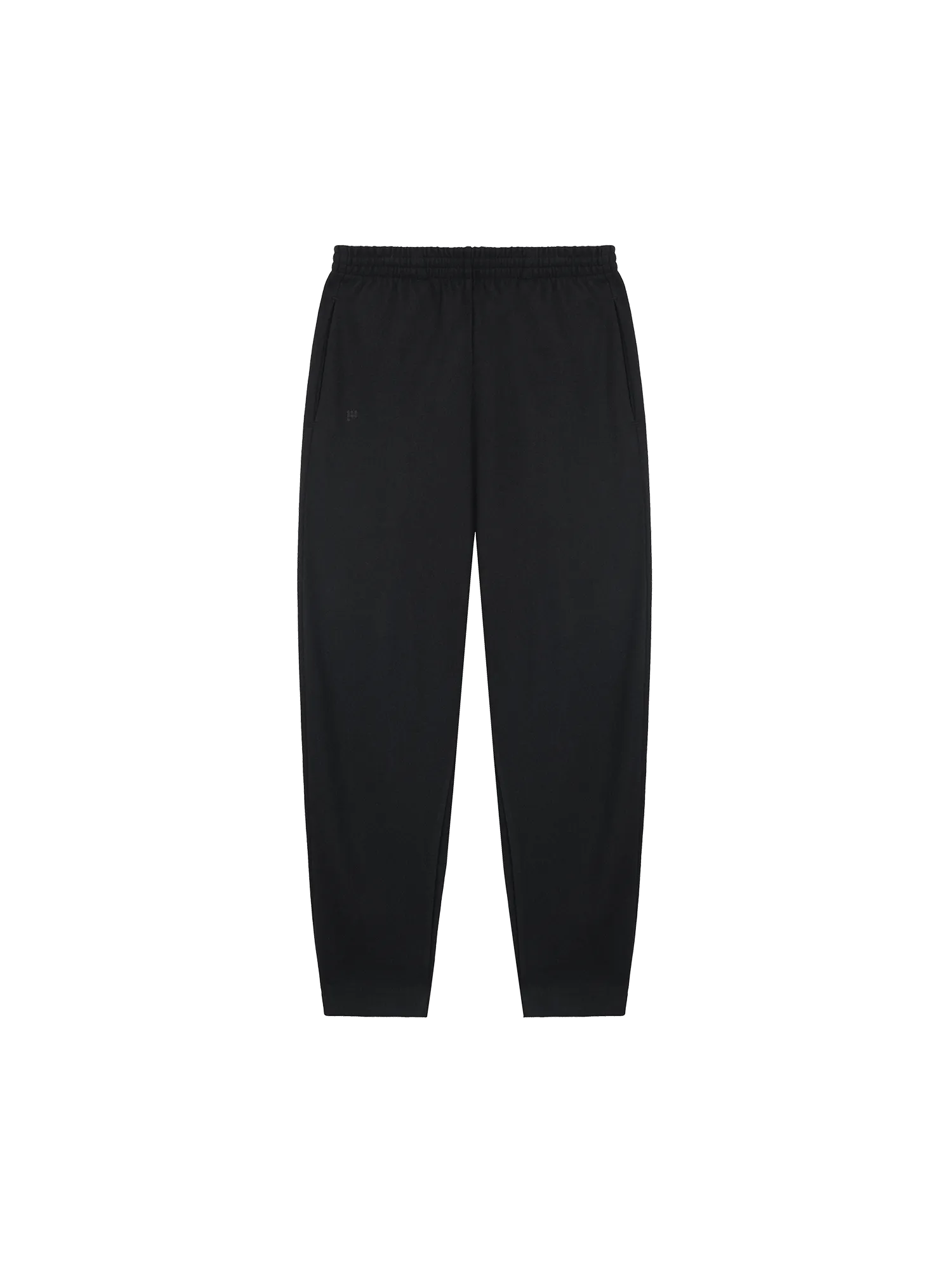 Womens Recycled Wool Jersey Barrel-Leg Track Pantsblack