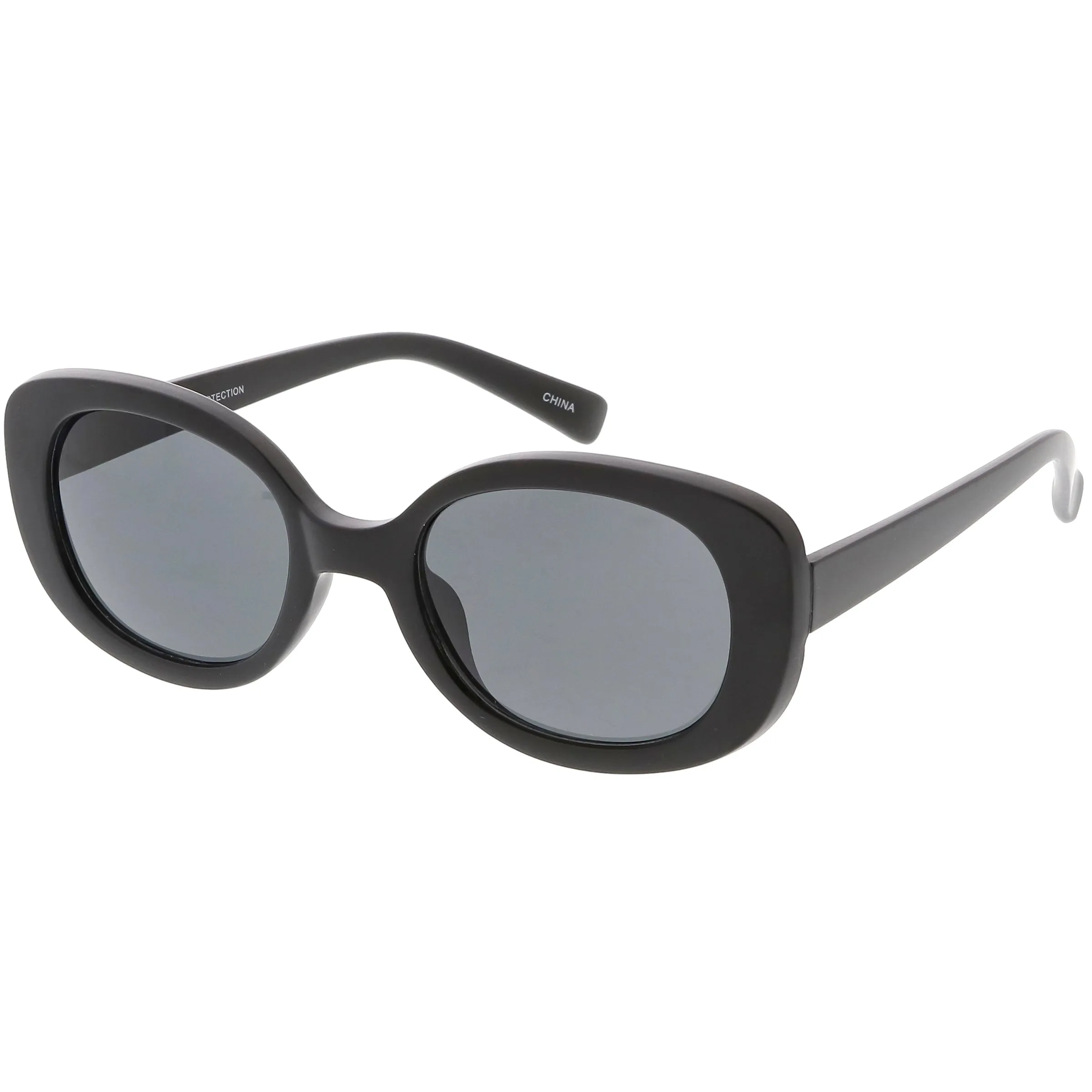 Women's Retro Rounded 1950's Thick Frame Sunglasses C556