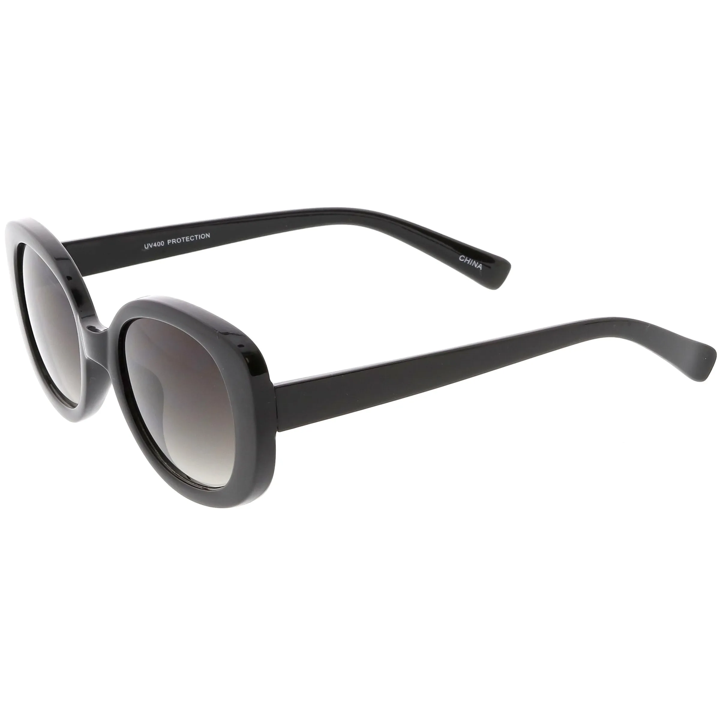 Women's Retro Rounded 1950's Thick Frame Sunglasses C556