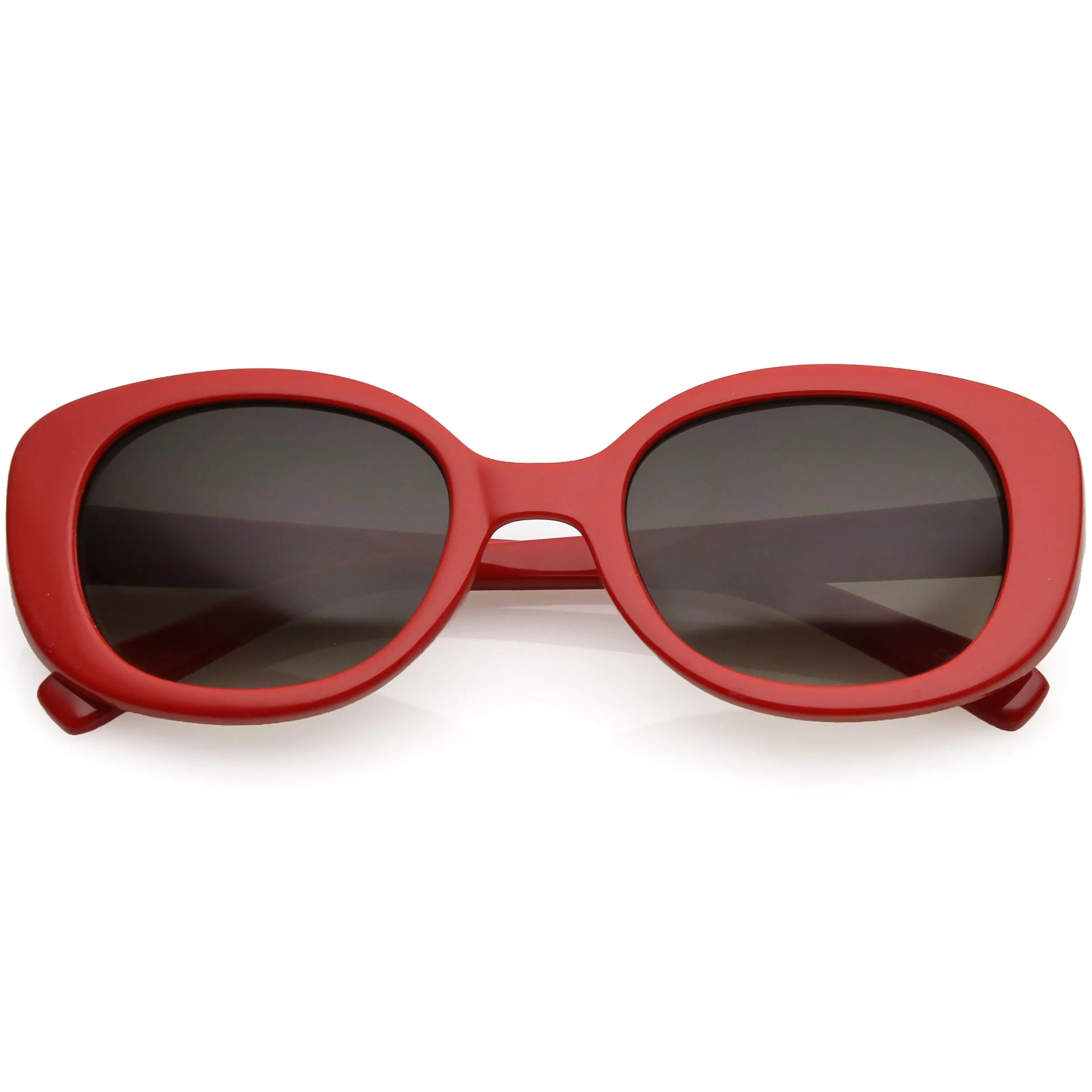 Women's Retro Rounded 1950's Thick Frame Sunglasses C556