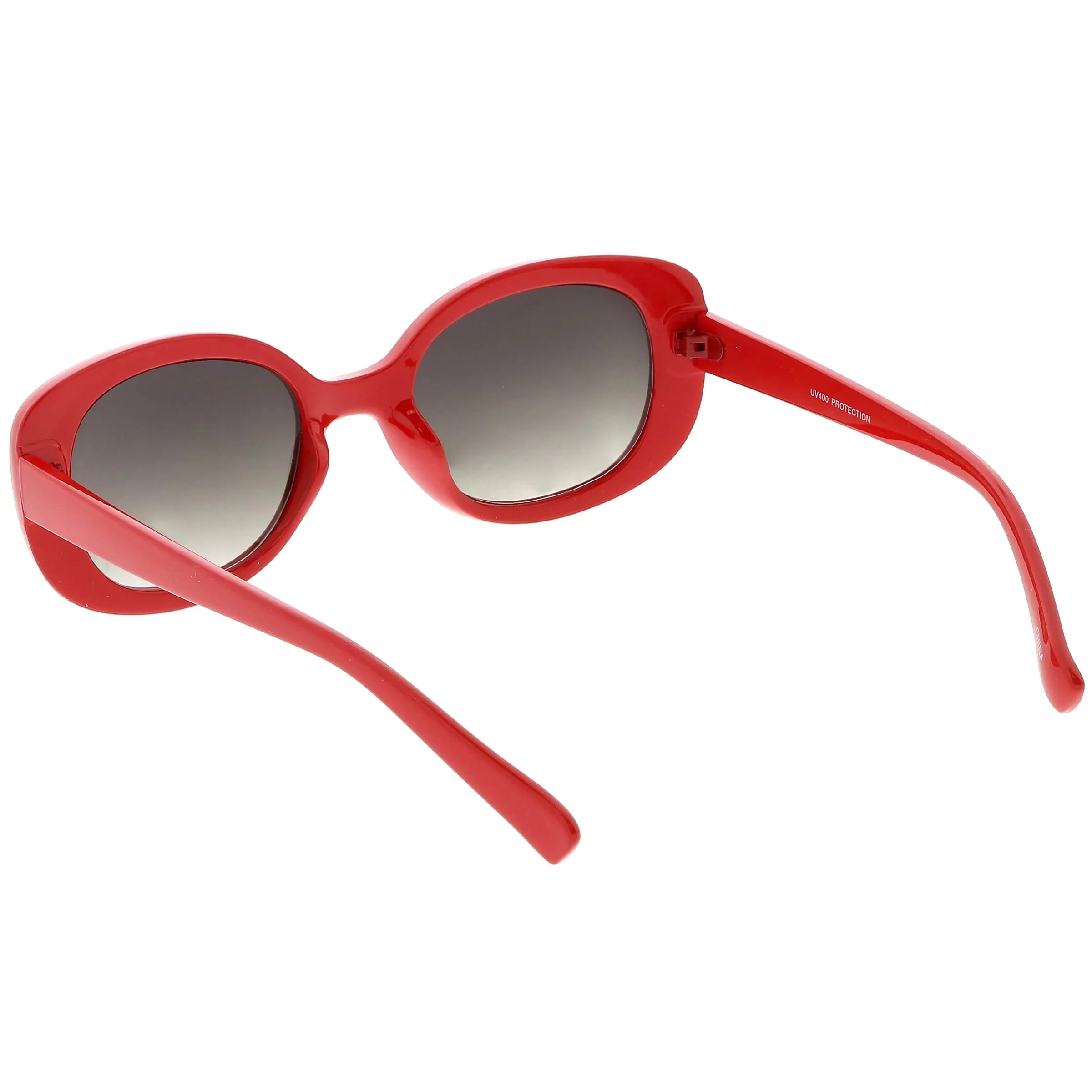 Women's Retro Rounded 1950's Thick Frame Sunglasses C556