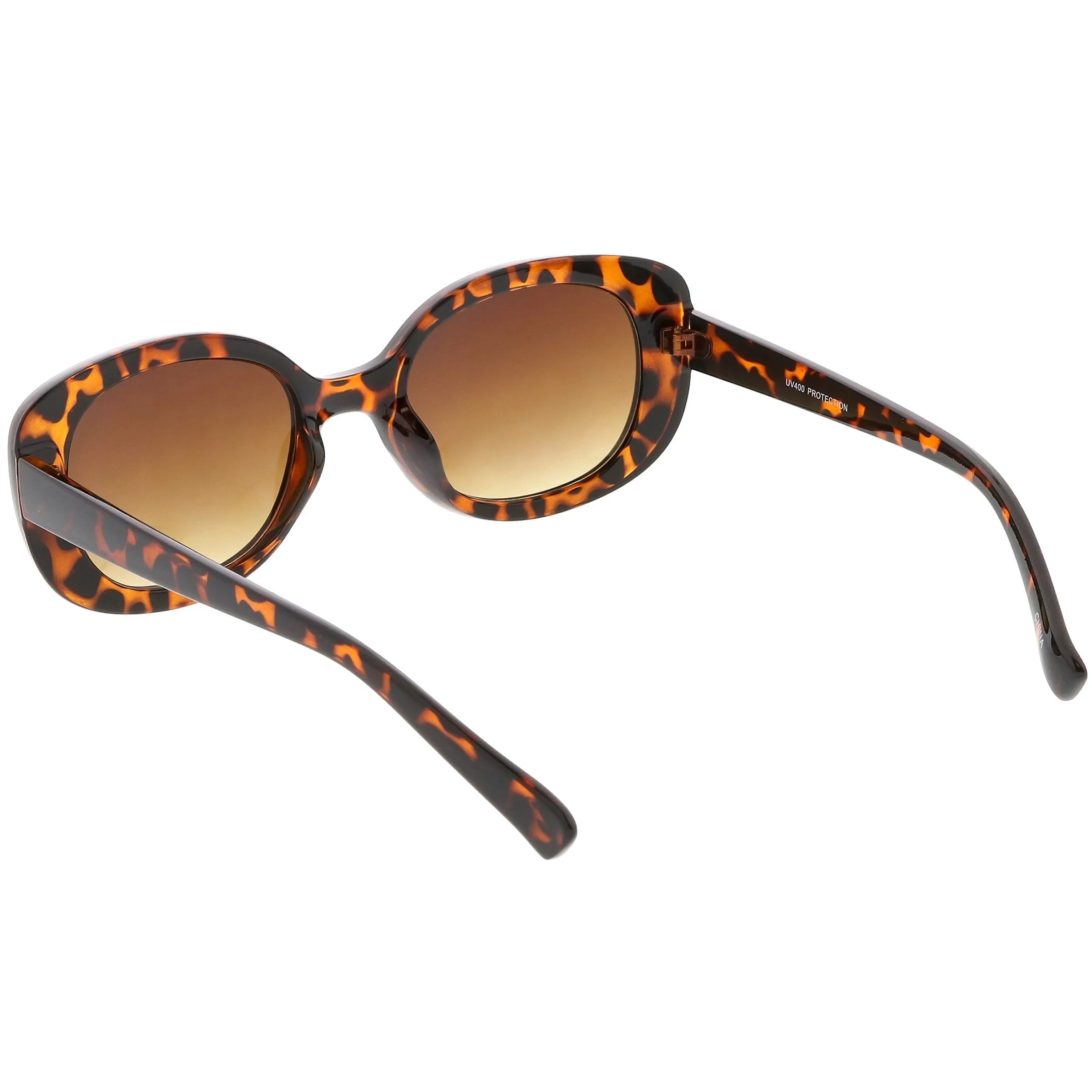 Women's Retro Rounded 1950's Thick Frame Sunglasses C556
