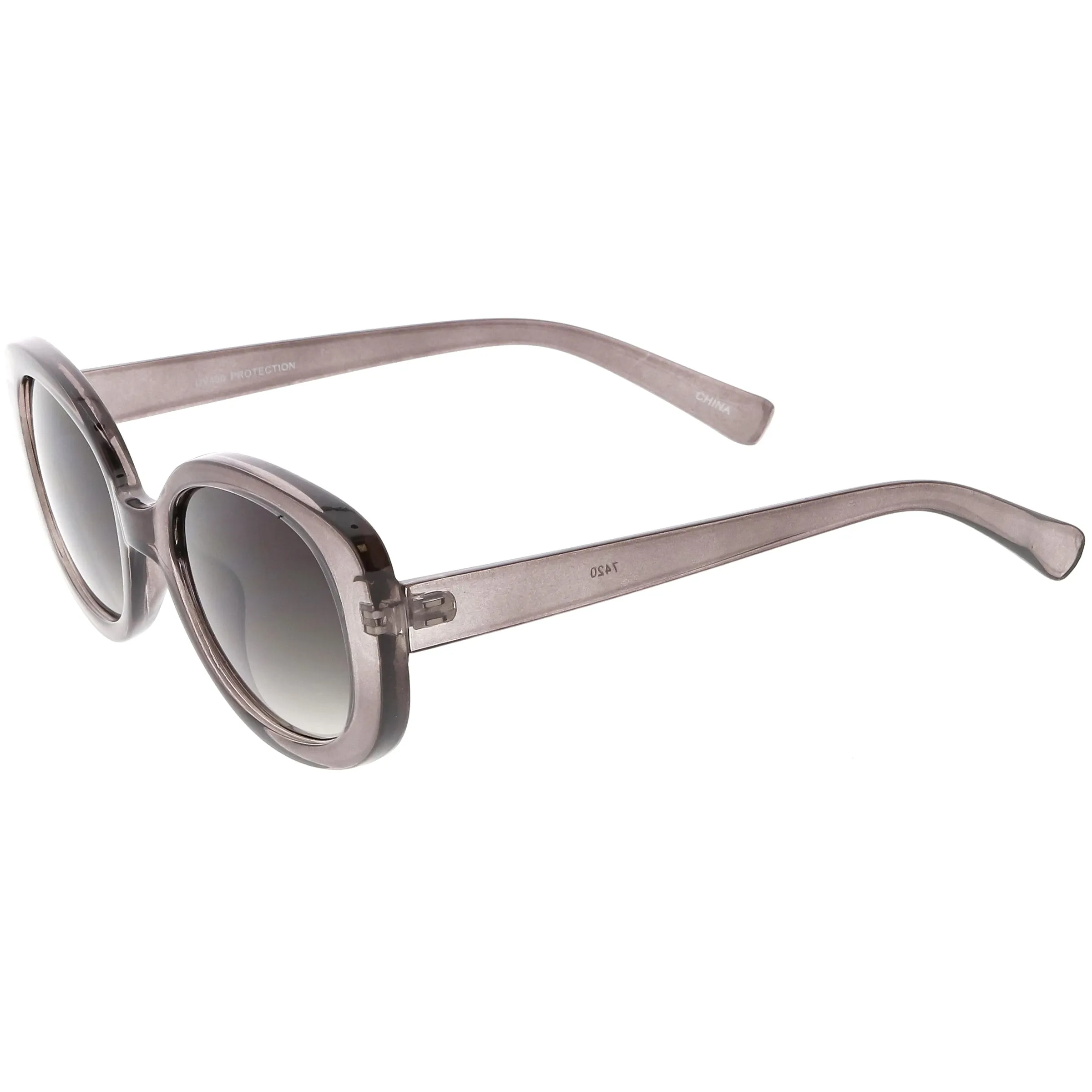Women's Retro Rounded 1950's Thick Frame Sunglasses C556
