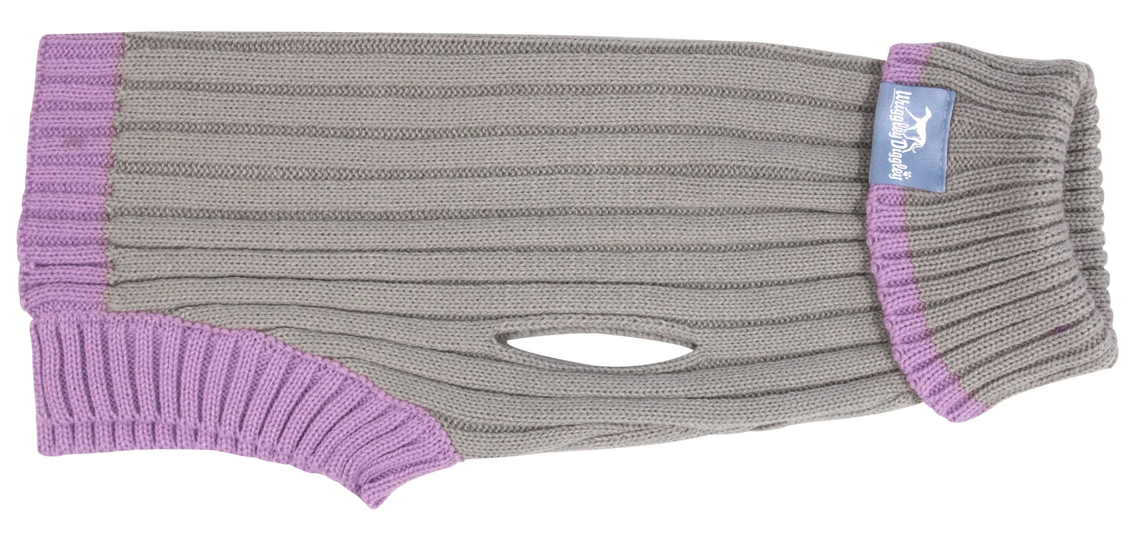 Wriggley Diggley Dog Knitwear Oatmeal Lilac