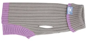 Wriggley Diggley Dog Knitwear Oatmeal Lilac