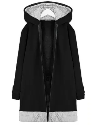Zipper Hooded Pockets Jackets